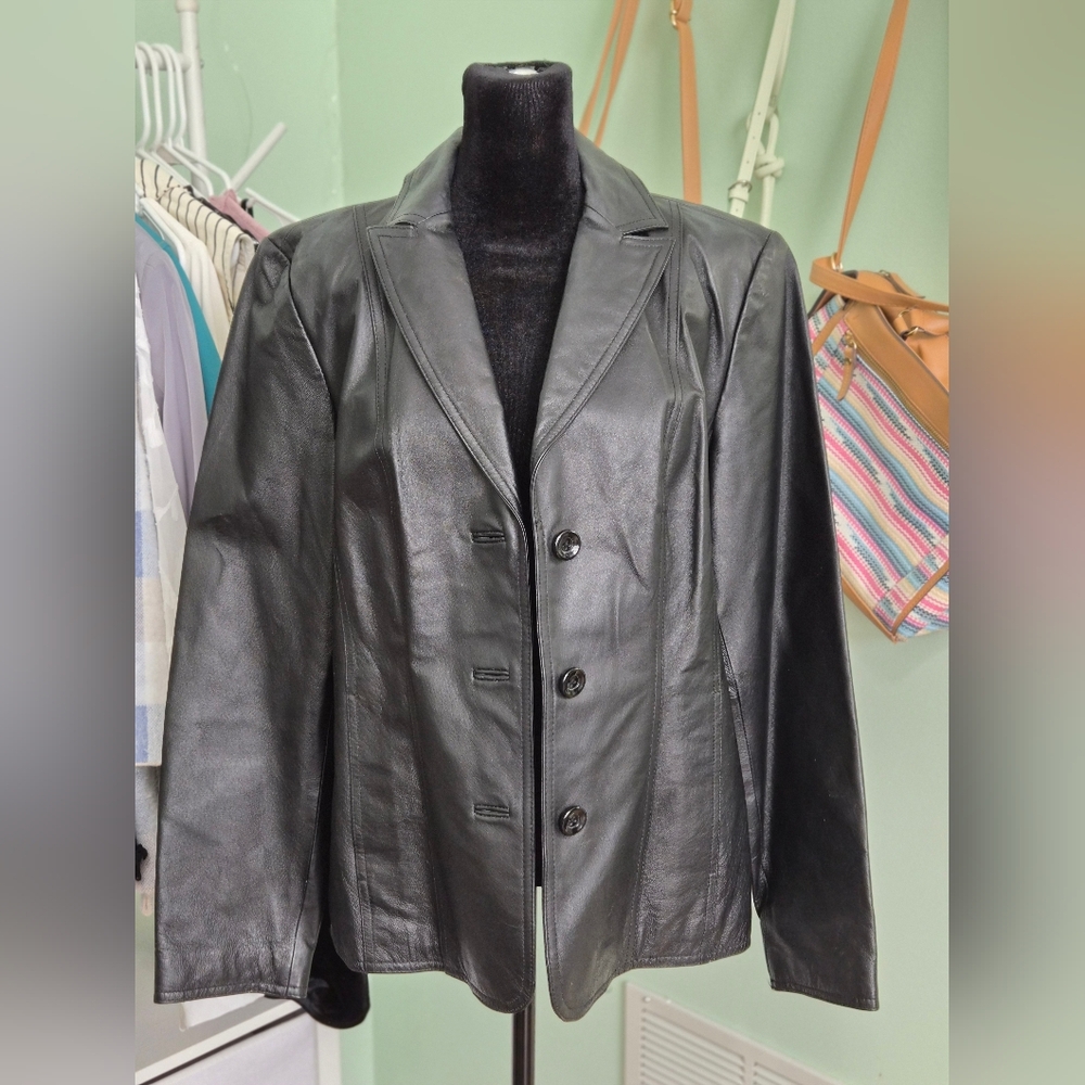 East 5th Women's Classic Black Leather Jacket